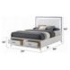 Haiden White King Storage Panel Bed with LED