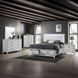 Haiden White King Storage Panel Bed with LED