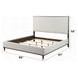 Carena White and Brown King Upholstered Panel Bed