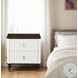 Carena White and Walnut 2 Drawer Nightstand with USB Charging