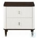 Carena White and Walnut 2 Drawer Nightstand with USB Charging