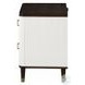 Carena White and Walnut 2 Drawer Nightstand with USB Charging