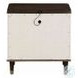 Carena White and Walnut 2 Drawer Nightstand with USB Charging