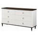 Carena White and Brown Upholstered Panel Bedroom Set