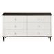 Carena White and Walnut 6 Drawer Dresser