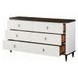 Carena White and Walnut 6 Drawer Dresser