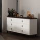 Carena White and Walnut 6 Drawer Dresser