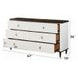 Carena White and Walnut 6 Drawer Dresser