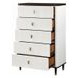Carena White and Walnut 5 Drawer Chest