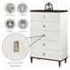 Carena White and Walnut 5 Drawer Chest