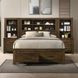 Merrilee II Oak King Bookcase and Storage Bed