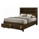Merrilee II Oak Queen Bookcase and Storage Bed