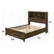 Merrilee II Oak Queen Bookcase and Storage Bed