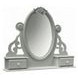 Flora Gray Oval Dresser Mirror with Jewelry Storage