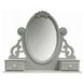 Flora Gray Oval Dresser Mirror with Jewelry Storage