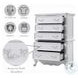 Latisha White 5 Drawer Chest