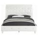 Dorothy Pearl White and Ivory Full Upholstered Sleigh Bed