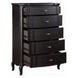 Chelmsford Black Antique 5 Drawer Chest