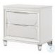 Tarian Pearl White 2 Drawer Nightstand