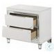Tarian Pearl White 2 Drawer Nightstand
