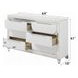 Tarian Pearl White 6 Drawer Dresser