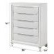 Tarian Pearl White 5 Drawer Chest