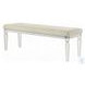 Tarian Pearl White 54" Upholstered Bench