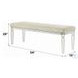 Tarian Pearl White 54" Upholstered Bench