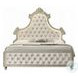 Lucienne Beige Velvet Eastern King Upholstered Bed with LED Lighting