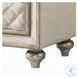 Lucienne Beige Velvet 3 Drawer Nightstand