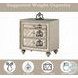 Lucienne Beige Velvet 3 Drawer Nightstand