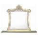 Lucienne Beige Upholstered Free Form Dresser Mirror with LED and Nailhead Trim