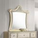 Lucienne Beige Upholstered Free Form Dresser Mirror with LED and Nailhead Trim