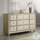 Lucienne Beige Velvet 9 Drawer Dresser