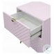 Gaines Pink High Gloss 2 Drawer Nightstand
