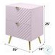Gaines Pink High Gloss 2 Drawer Nightstand