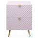 Gaines Pink High Gloss 2 Drawer Nightstand