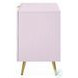 Gaines Pink High Gloss 2 Drawer Nightstand