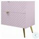 Gaines Pink High Gloss 6 Drawer Dresser
