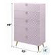 Gaines Pink High Gloss 4 Drawer Chest