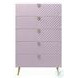 Gaines Pink High Gloss 4 Drawer Chest