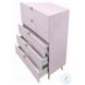 Gaines Pink High Gloss 4 Drawer Chest