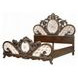 Devany Cream and Cherry Queen Upholstered Panel Bed
