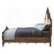 Devany Cream and Cherry Queen Upholstered Panel Bed