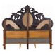 Devany Cream and Cherry Queen Upholstered Panel Bed