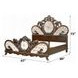 Devany Cream and Cherry Queen Upholstered Panel Bed