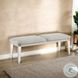 Laveda Light Gray Boucle and Pearl White 54" Upholstered Bench