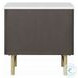 Clayten Marble Top and Espresso 2 Drawer Nightstand