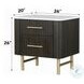Clayten Marble Top and Espresso 2 Drawer Nightstand