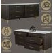 Clayten White and Espresso 6 Drawer Dresser with Marble Top